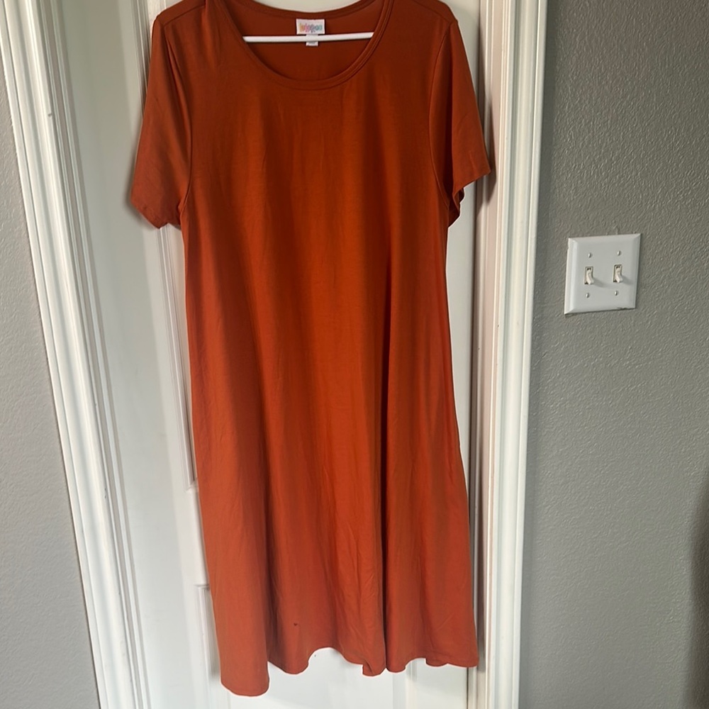 LuLaRoe Terracotta Short Sleeve Dress